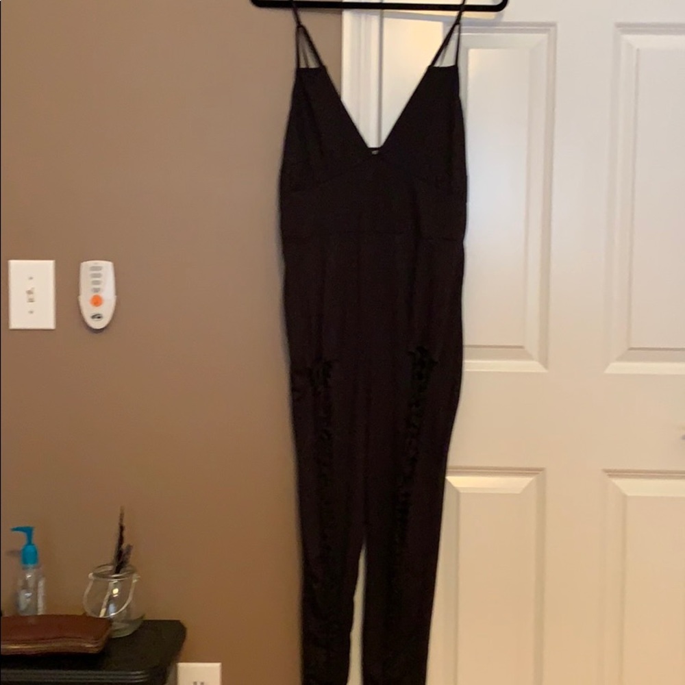 Fashion Nova V-cut spaghetti Strap catsuit